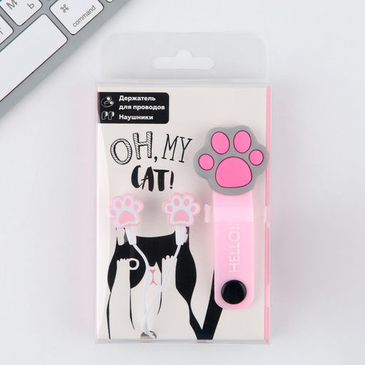 Набор держатель для проводов + наушники Oh, my cat, мод. VBT 1.4,12,5 х 8,5 см - Like me фото 6