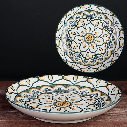 Блюдо круглое глубокое 25 см / ZY019 /уп 36/ - Галеонтрейд фото 5