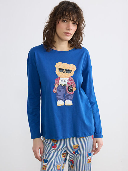 Ay? Teddy Bask?l? Kad?n Pijama Tak?m