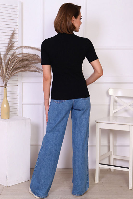 Водолазка женская, рибана с лайкрой (00837, черный) - Плиона фото 12