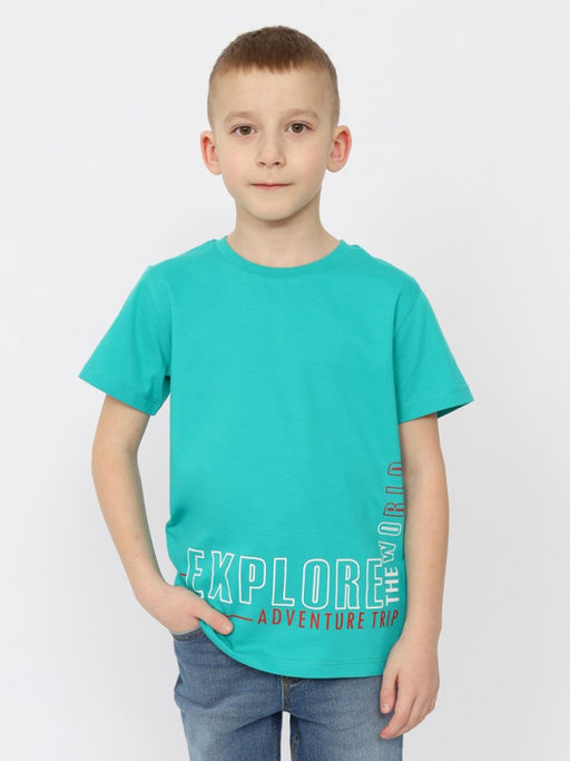 CRB wear/HSJB 63839-37 Футболка для мальчика,зеленый/Ex.Cherubino  фото 2