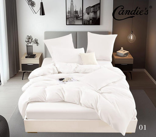 КПБ Candies Бархат Сатин с простыней на резинке по кругу CANBSR01 Семейный