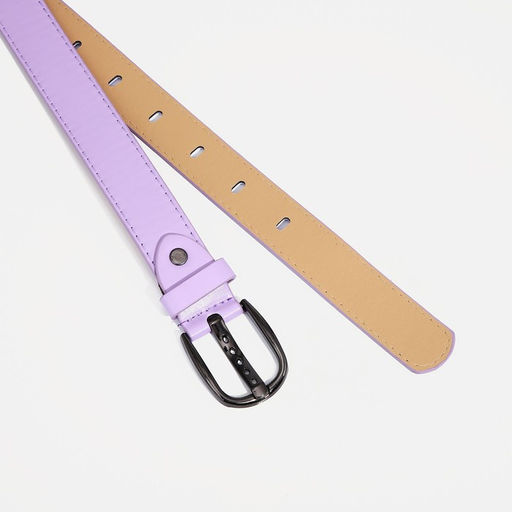 Ремень женский, ширина 2.8 см, винт, пряжка металл, цвет сиреневый