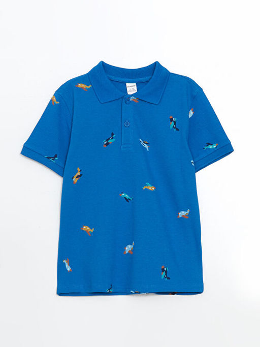 Polo Yaka Bask?l? Erkek ?ocuk Ti??rt