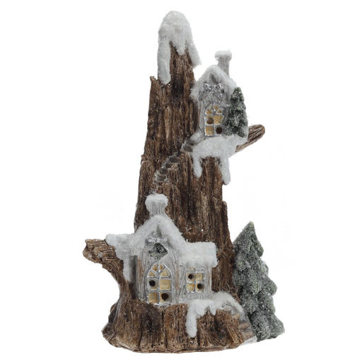 Фигурка декоративная "Домик" с подсветкой (LR44x2,прилаг) , L12 W11 H20 см, 2в.