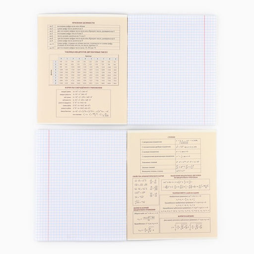Тетрадь в клетку, предметная, 48 л., на скрепке, А5 «Силуэт. Алгебра»
