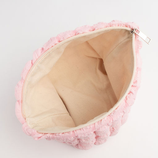 Косметичка на молнии простая, большая, мягкая, розовая - Simaland фото 3