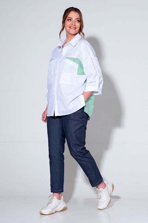 Рубашка Liona Style 837Б белый  фото 2