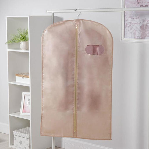 Чехол для одежды с окном, 60120 см, спанбонд, бежевый - Simaland фото 2