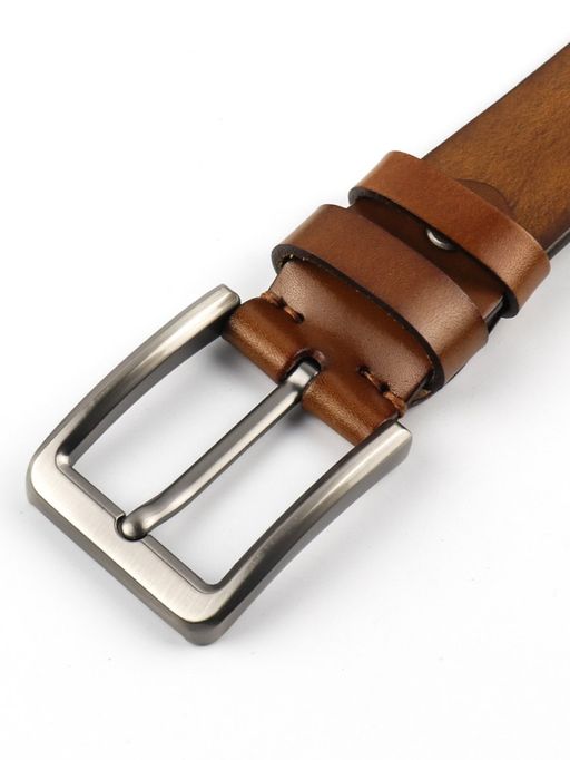 Мужской кожаный ремень Dierhoff ДРК 3056/4-40 Св-Коричневый - Sergio valentini фото 7