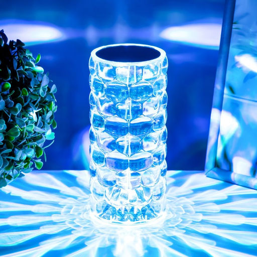 Настольная лампа с ПДУ Призма LED RGB сенсорная АКБ 8?8?18 см RISALUX