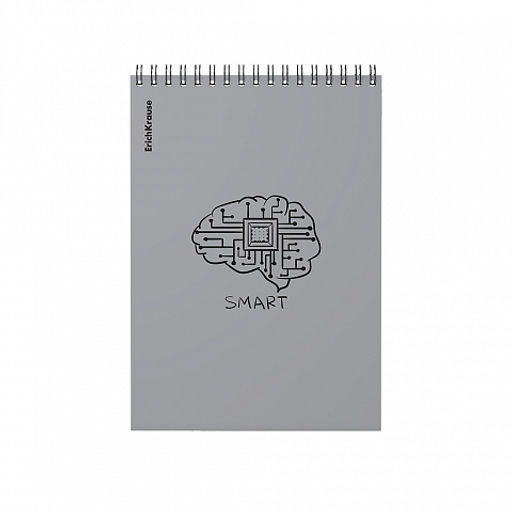 Цена за 4 шт. Блокнот с пластиковой обложкой на спирали ErichKrause Life Style, серебристый, A5, 80 листов, клетка