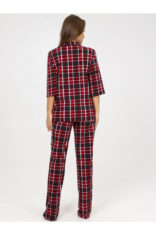 Пижама женская П-119.02 клетка - Хороший трикотаж фото 5