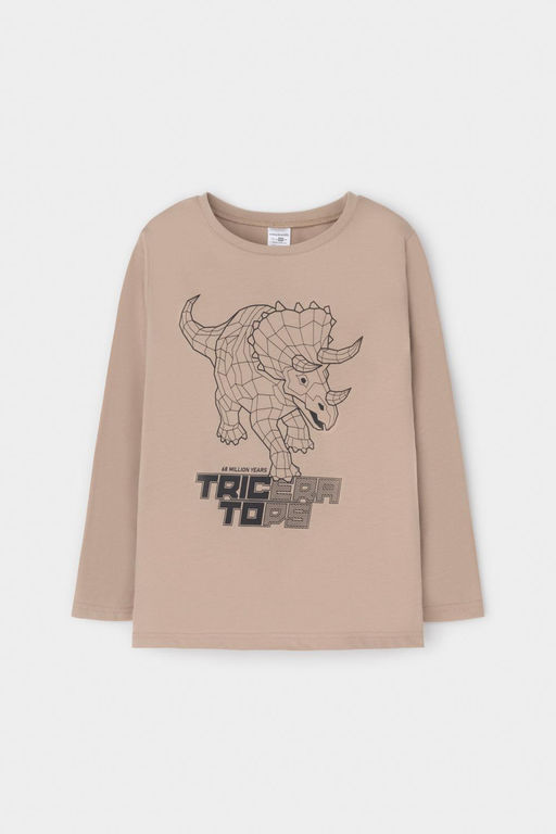 К 1600/темно-бежевый,клетка пижама для мал