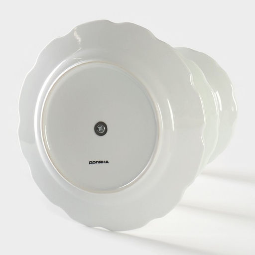 Этажерка для фруктов и десертов Доляна «Томная роза», 3 яруса, d=15.5×18×23 см, керамика, белая