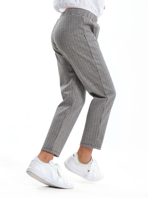Брюки для девочки спортивные штаны в клетку детская одежда UD 7860 клетка - Mini maxi фото 3