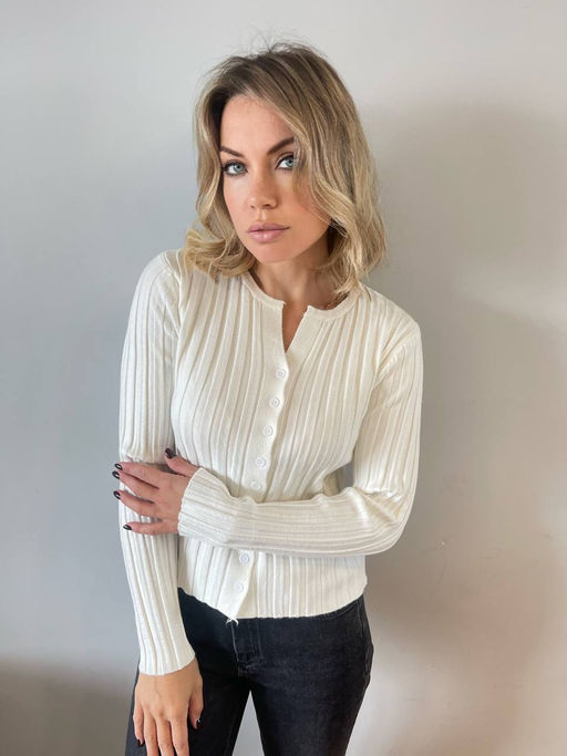 K11951 Кардиган (вязаный трикотаж) БЕЛЫЙ