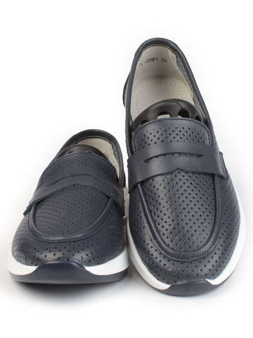 03-ZL-2081 NAVY Полуботинки женские (натуральная кожа)