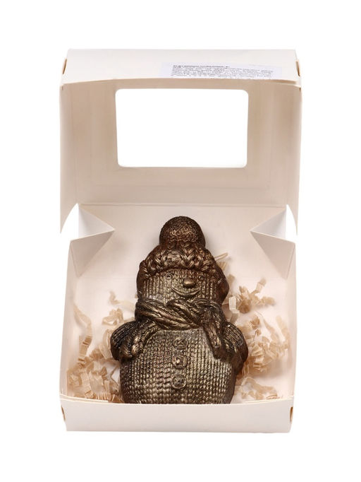 Шоколадная фигурка Снеговик вязаный, кондитерская глазурь, 85 г