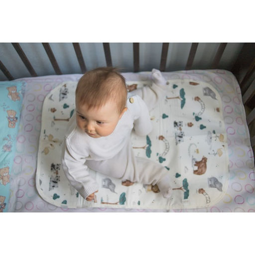 Пеленка на непромокаемой основе, 50*70 см Зверята - Крошка я фото 3