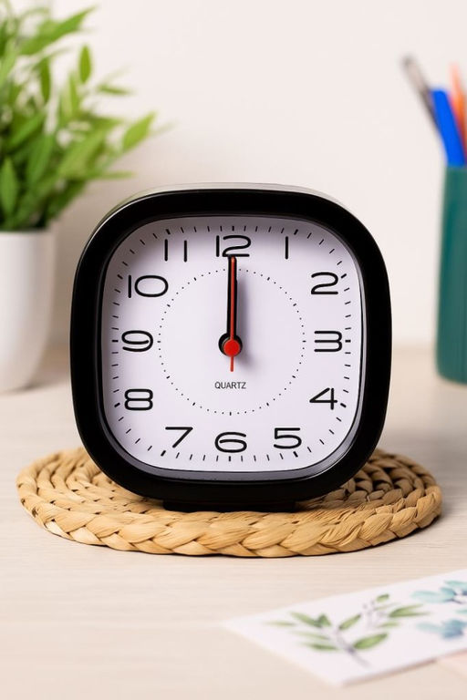 Часы-будильник TimeTrek, black (11х10,5 см)