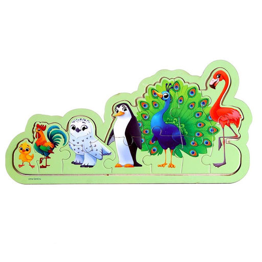 Пазлы на подложке Птицы - Лесная мастерская фото 2