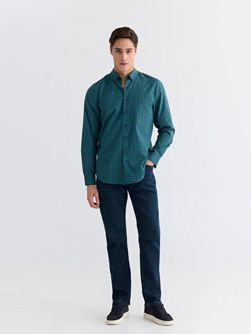 Regular Fit Ekose Poplin Erkek G?mlek