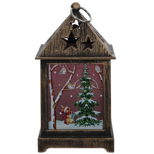 Изделие декоративное "Фонарь" (подсветка, 3xLR44), L6,5 W6,5 H12,5 см, 3в.