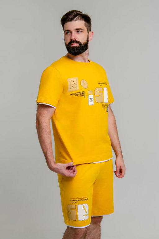 Арт. 63611 Комплект с шортами мужской 48-56 (5 шт) Цвет:горчичный - Идеал фото 8