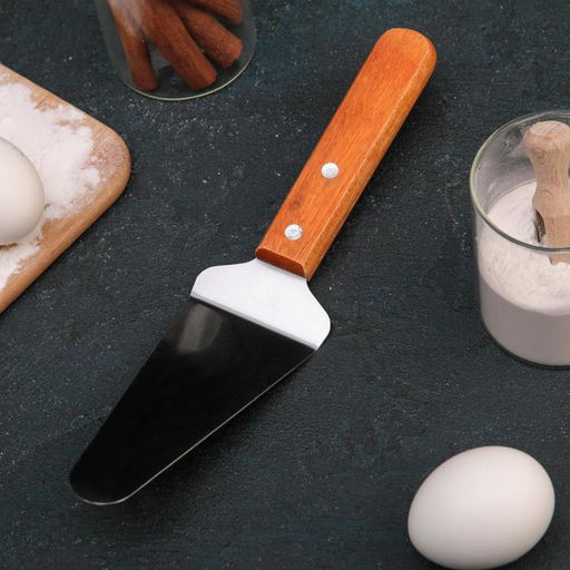 Лопатка для торта и пиццы Доляна, 26?6 см, цвет коричневый