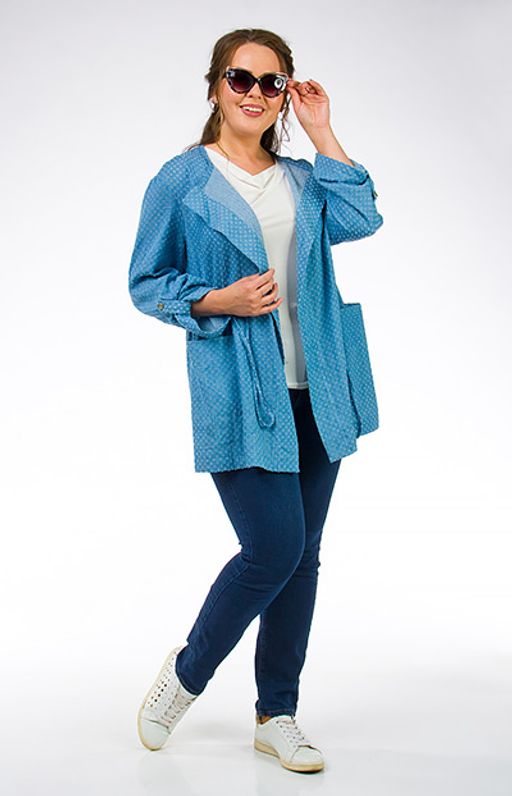 Шикарный жакет джинса -шитье, - Ckc collections фото 3