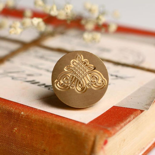 Штамп золотой «Вензеля», 2.5 х1,5 см