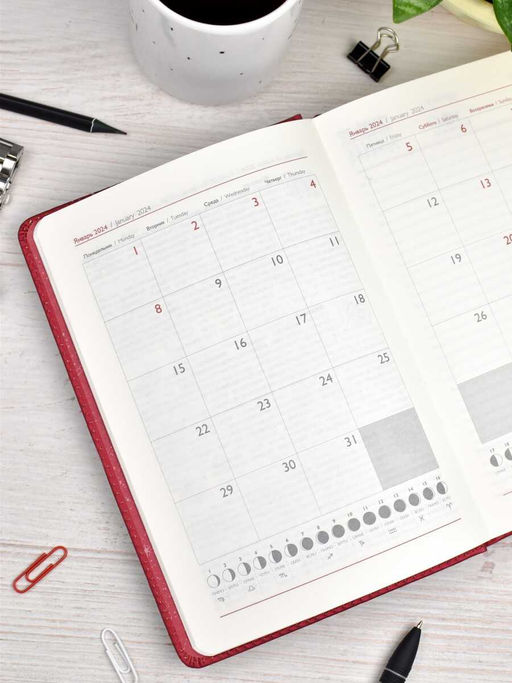 Ежедневник датированный 2024 ESCALADA, АСТРОЛОГИЧЕСКИЙ, А5, 200 л., арт. 63730/ 15 СОФТ-ТАЧ МЕТАЛЛИК КРАСНЫЙ  фото 27