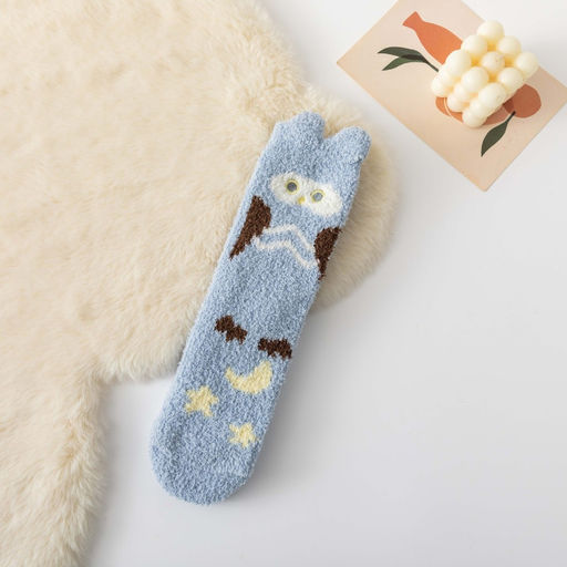 Носки iLikeGift Sweet owl, blue, мужские/женские евро размер 36-44