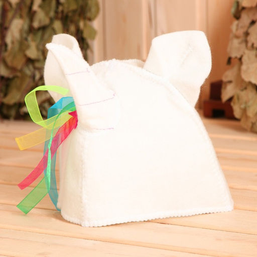 Шапка модельная белая Единорог Радужный - Simaland фото 4