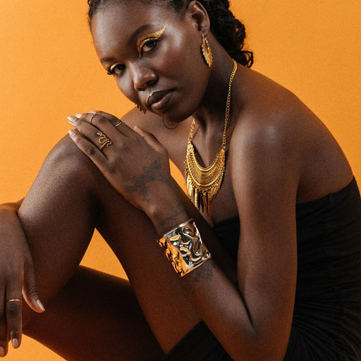 Кольцо «Змея» изогнутая, цвет чернёное золото, безразмерное