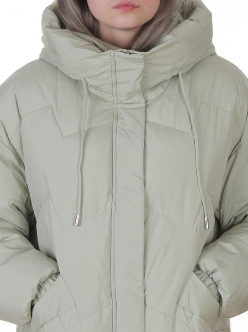 8883 LT. GREEN Пальто зимнее женское (150 гр. холлофайбер)