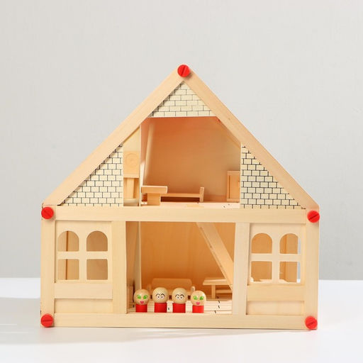 Домик кукольный с мебелью, 4 фигурки, 39 элементов