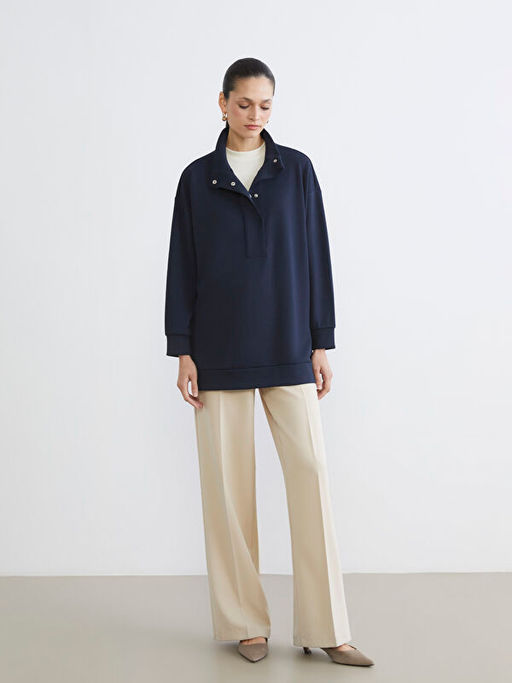 Soft Touch Oversize Kad?n Sweatshirt Tunik