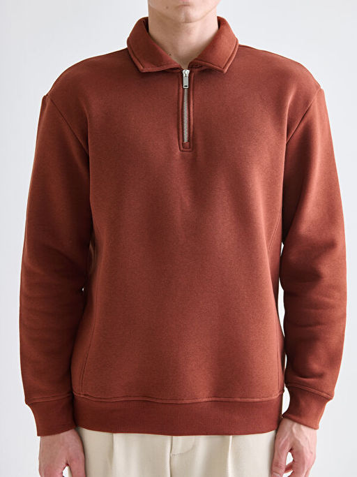 Polo Yaka Erkek Sweatshirt