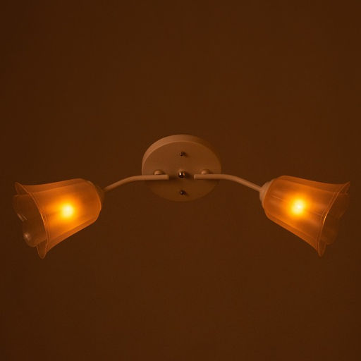 Люстра на потолок BayerLux «Онлайн», 2×15 Вт, Е27, белый/прозрачный