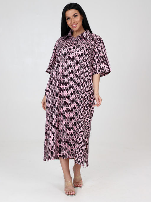 688 ЖЕНСКОЕ ПЛАТЬЕ (Розовый) - А-дина фото 3