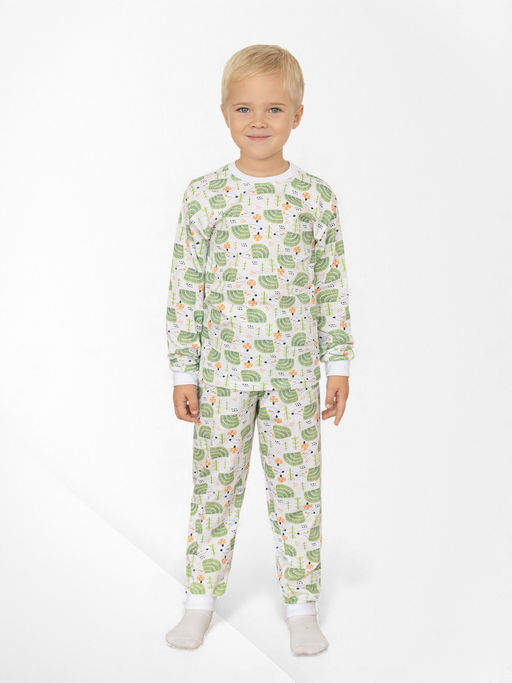 Пижама детская салатовые ежики