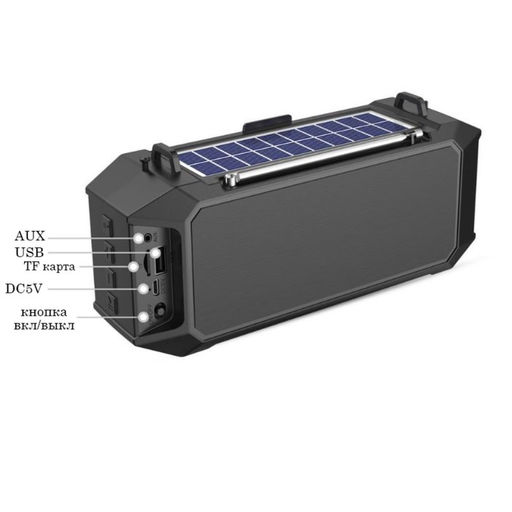 Фонарь аккумуляторный, 5 Вт, 1200 мАч, IPX5, Bluetooth, AUX, USB, радио, солнеч.батарея,микс - Simaland фото 3