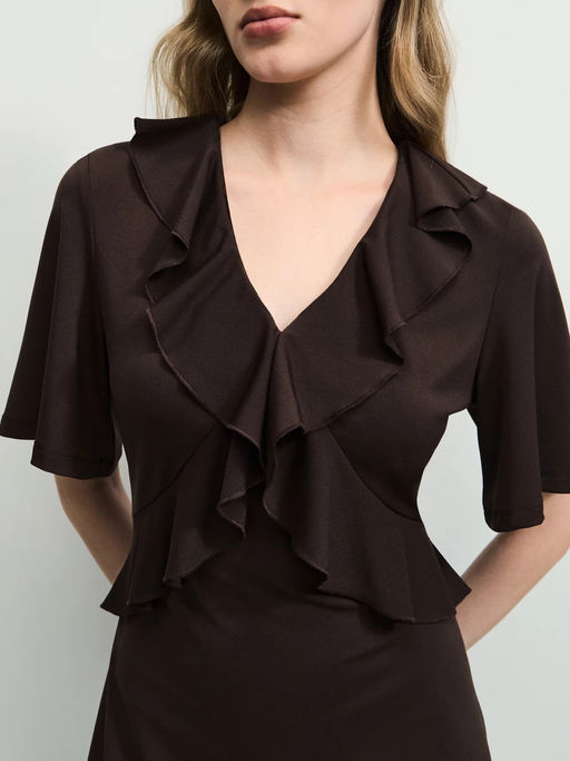 Платье миди с рюшами / Zarina