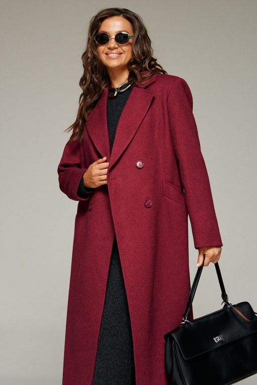 Пальто Beautiful Free 7026 винный