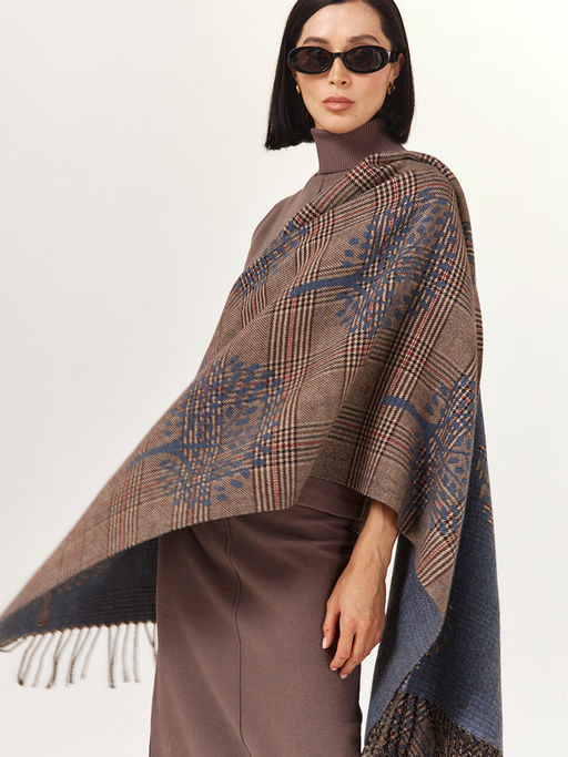 в составе ШЕРСТЬ и КАШЕМИР Большой, мягкий, теплый двусторонний палантин - Tantino фото 19