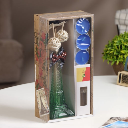 Набор подарочный Париж (диффузор и свечи) яблоко, Богатство Аромата  фото 5