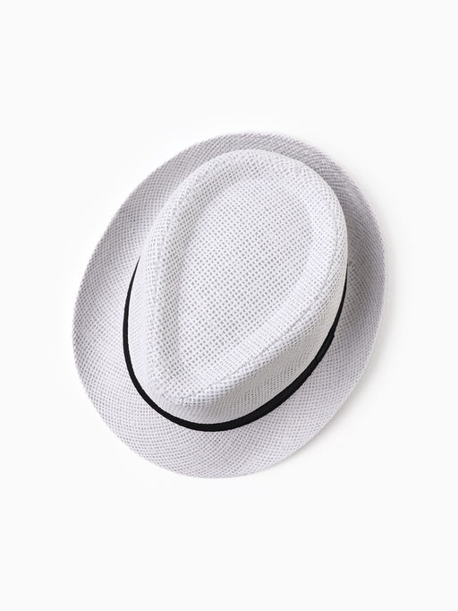 Шляпа мужская MINAKU «Плетеная», размер 58, белая