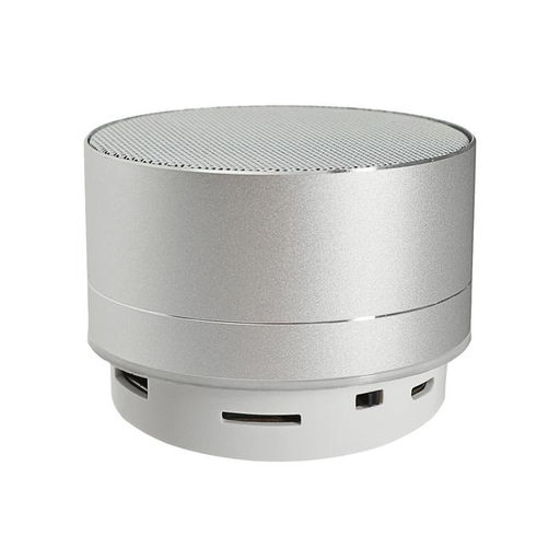 Портативная колонка Luazon LAB-05, 3 Вт, 520 мАч, Bluetooth, USB, microSD, microUSB, серебристый